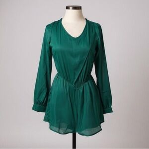 Lucca Long Sleeve Green Romper | SIZE S